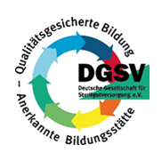 DGSV Logo – anerkannte Bildungsstätte für qualitätsgesicherte Bildung im Bereich Sterilgutversorgung